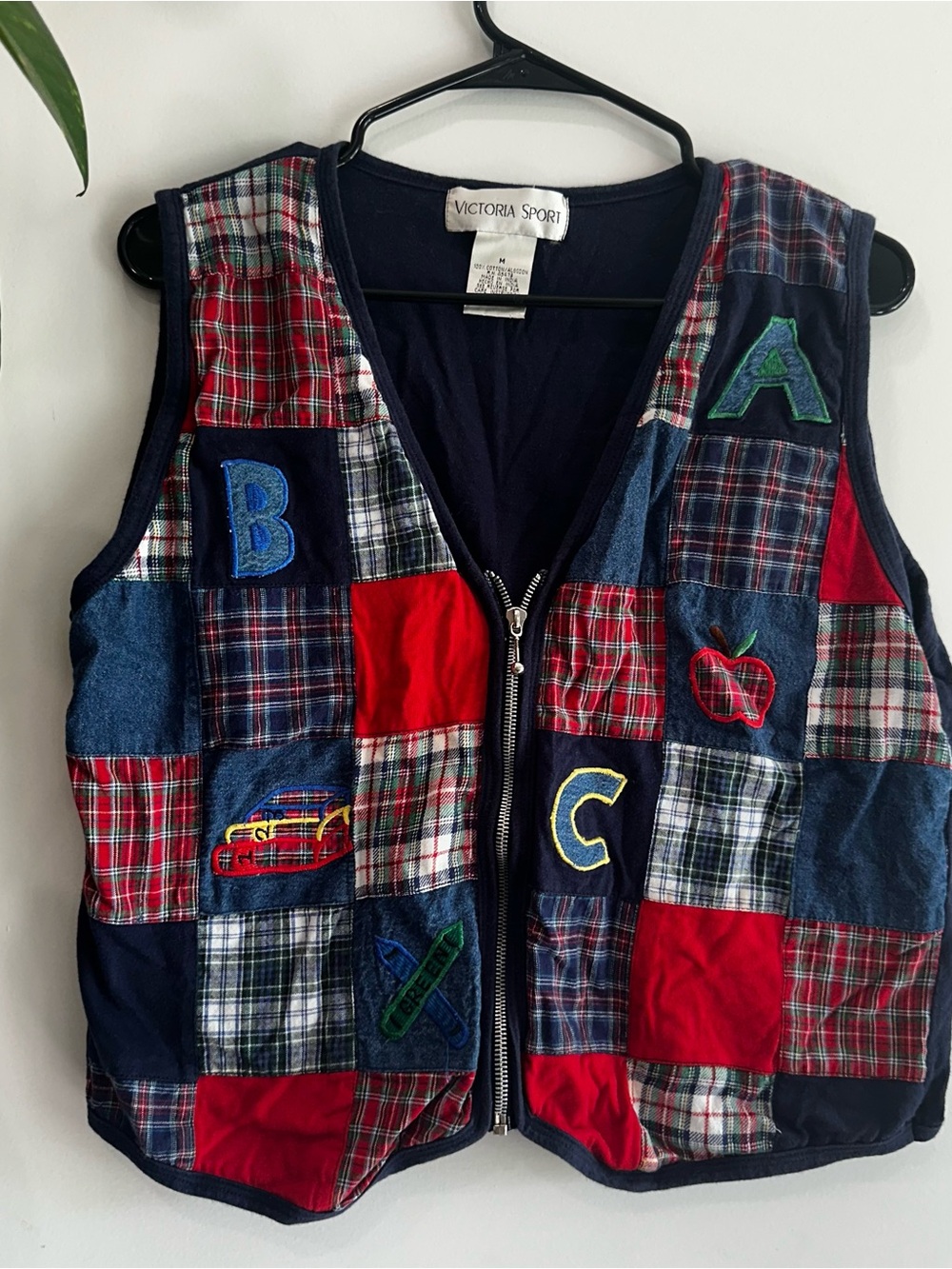 Victoria Sport Vintage 90s School Themed Teaching 100% Cotton Vest Women’s Med